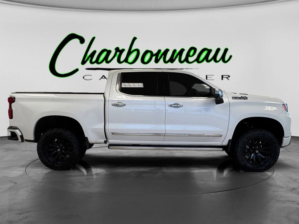 Used 2023 Iridescent Pearl Tricoat Chevrolet 4WD Crew Cab Short Bed High Country image 6