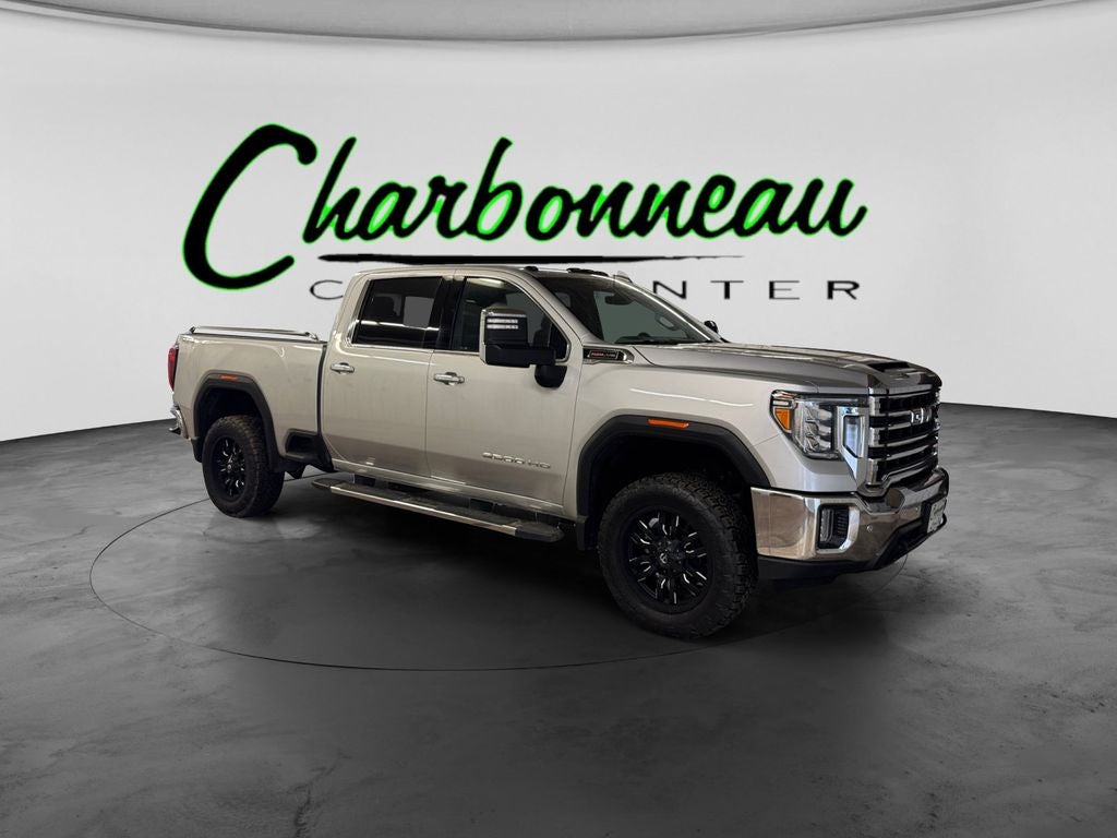 Used 2021 Quicksilver Metallic GMC 4WD Crew Cab Standard Bed SLT image 7