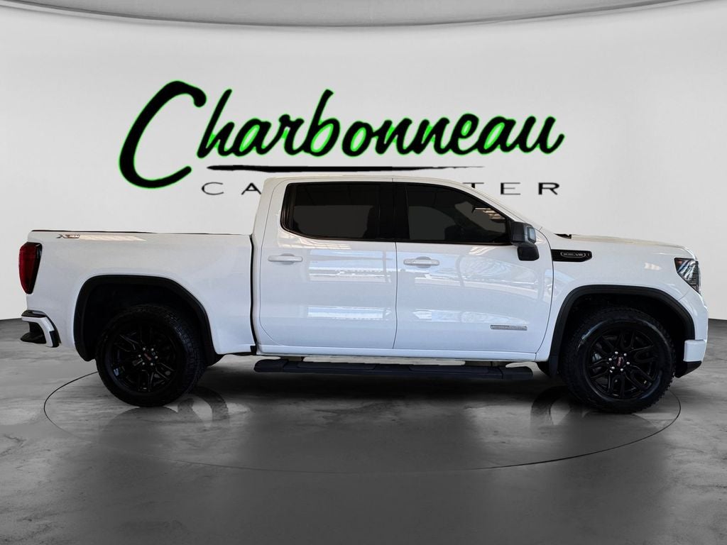 Used 2023 Summit White GMC 4WD Crew Cab Short Box Elevation with 3SB image 6