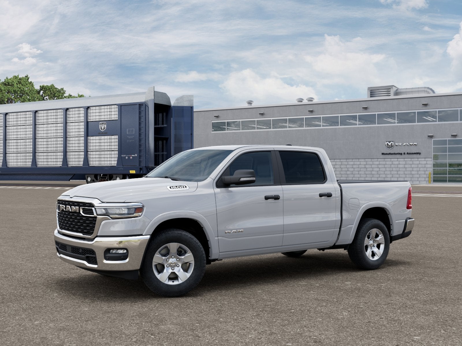 New 2026 Bright White Clear-Coat Exterior Paint RAM RAM 1500 BIG HORN CREW CAB 4X4 5