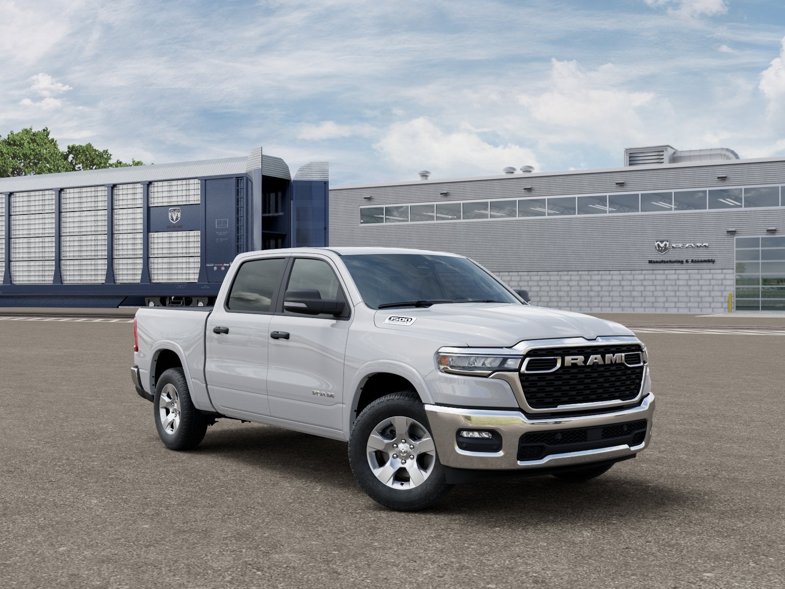 New 2026 Bright White Clear-Coat Exterior Paint RAM RAM 1500 BIG HORN CREW CAB 4X4 5