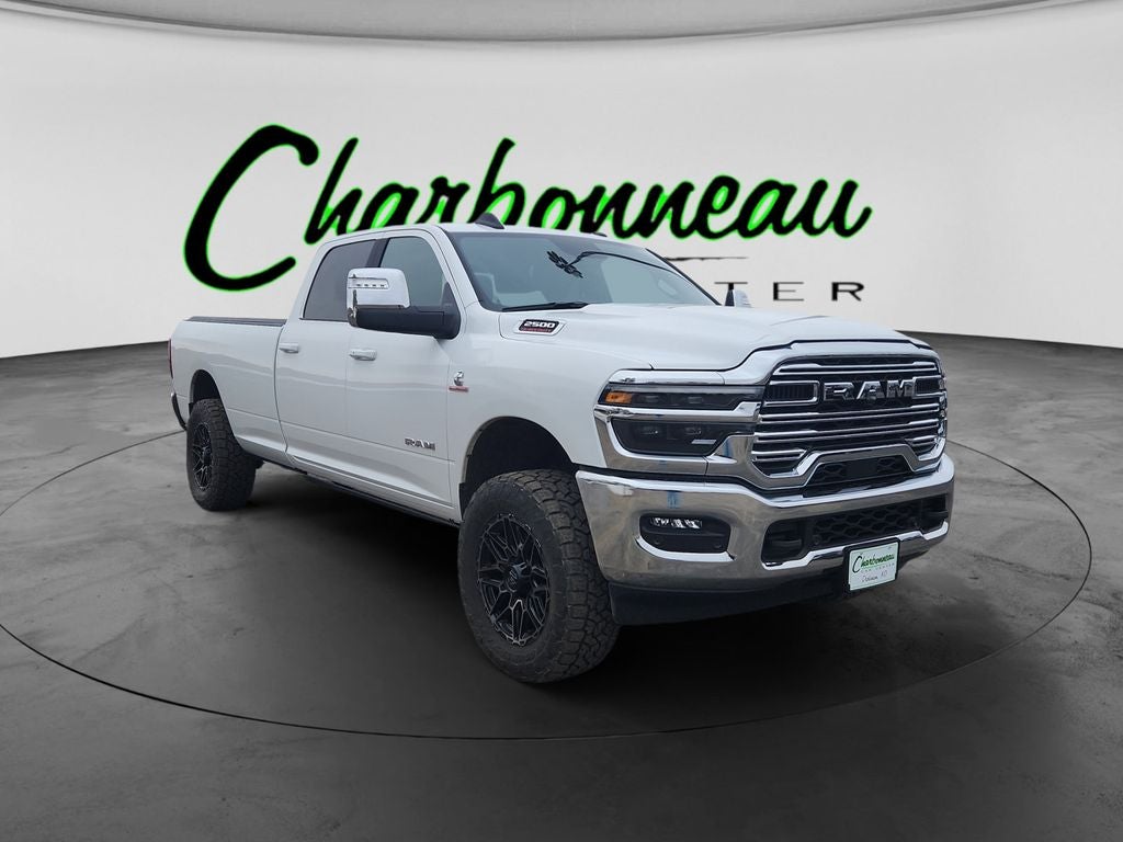 Used 2025 Bright White Clearcoat RAM Laramie Crew Cab 4x4 8