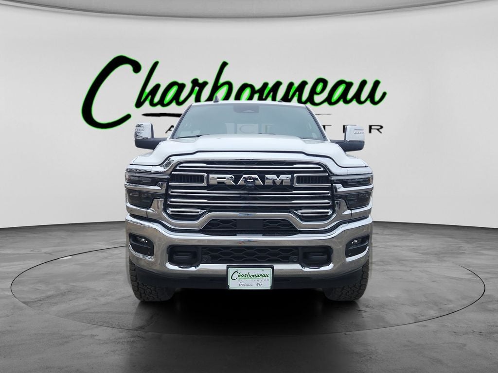 Used 2025 Bright White Clearcoat RAM Laramie Crew Cab 4x4 8