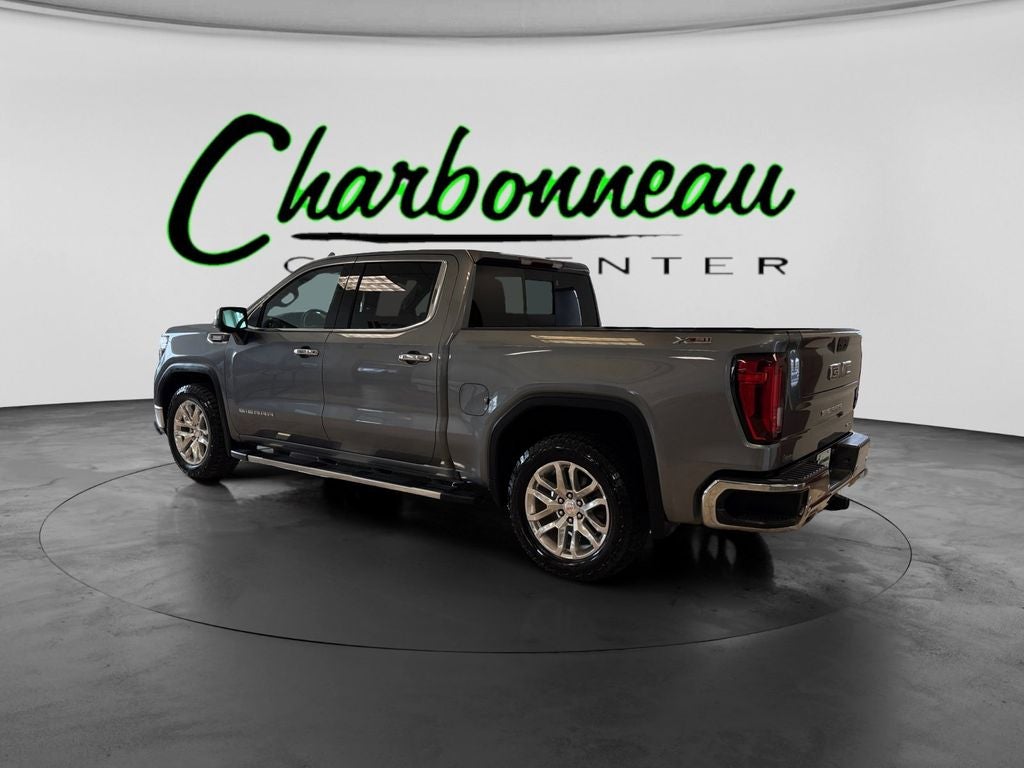 Used 2021 Satin Steel Metallic GMC 4WD Crew Cab Short Box SLT image 3