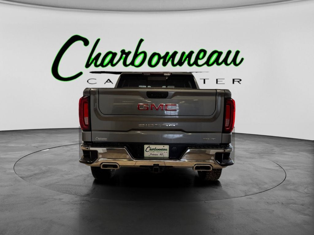 Used 2021 Satin Steel Metallic GMC 4WD Crew Cab Short Box SLT image 4