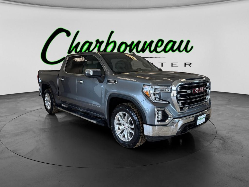 Used 2021 Satin Steel Metallic GMC 4WD Crew Cab Short Box SLT image 7