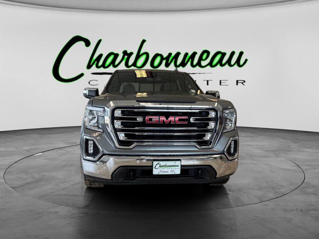 Used 2021 Satin Steel Metallic GMC 4WD Crew Cab Short Box SLT image 8