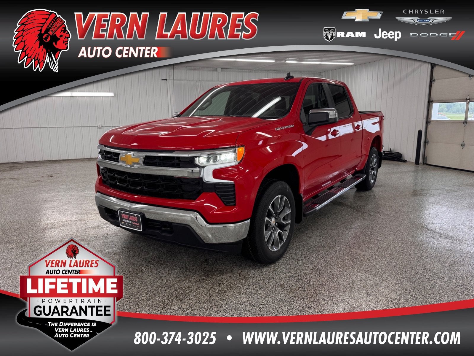 Red Hot 2026 Chevrolet Silverado 1500 Pickup Truck Four-Wheel Drive Automatic
