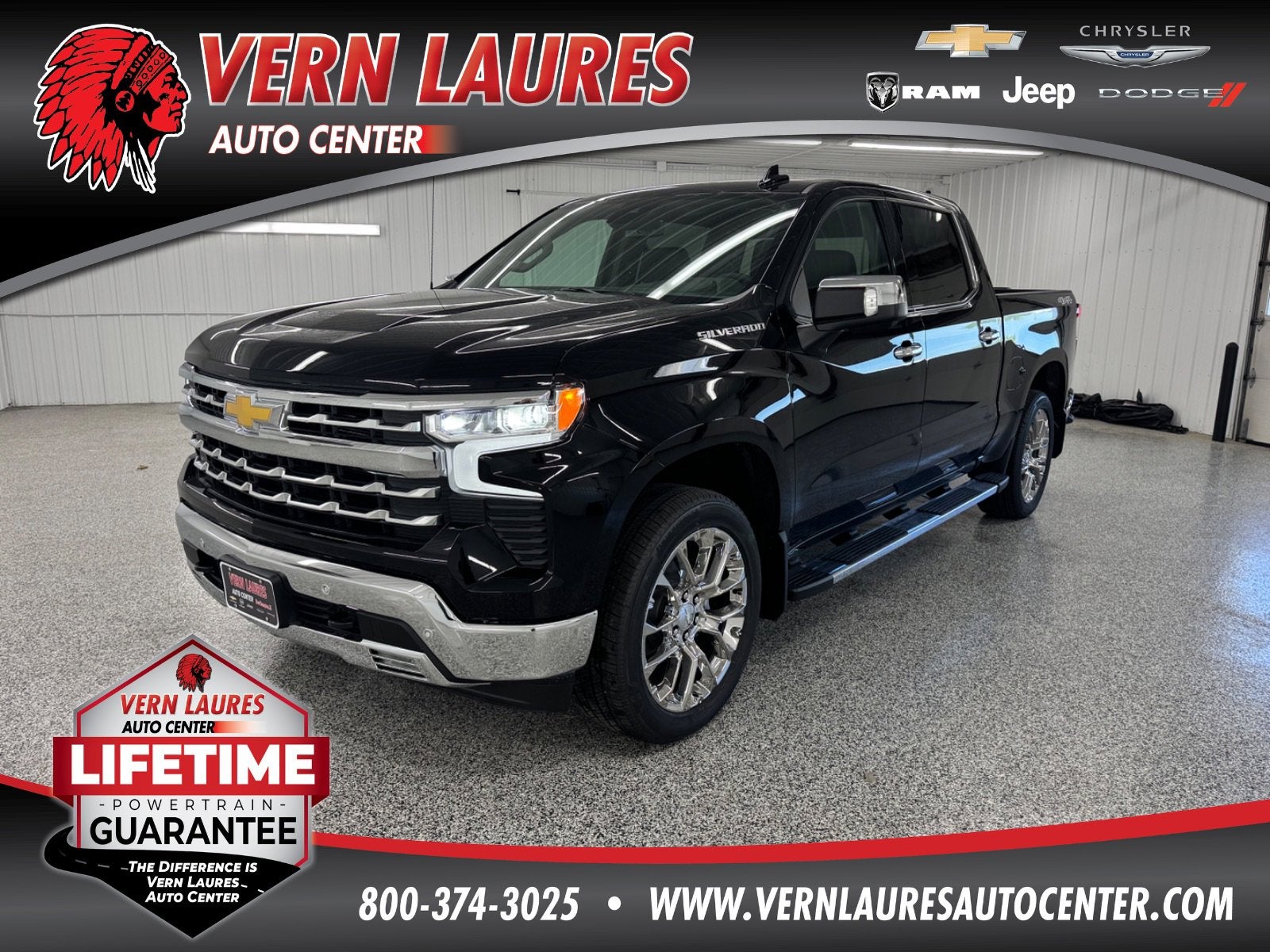 Black 2026 Chevrolet Silverado 1500 Pickup Truck Four-Wheel Drive Automatic
