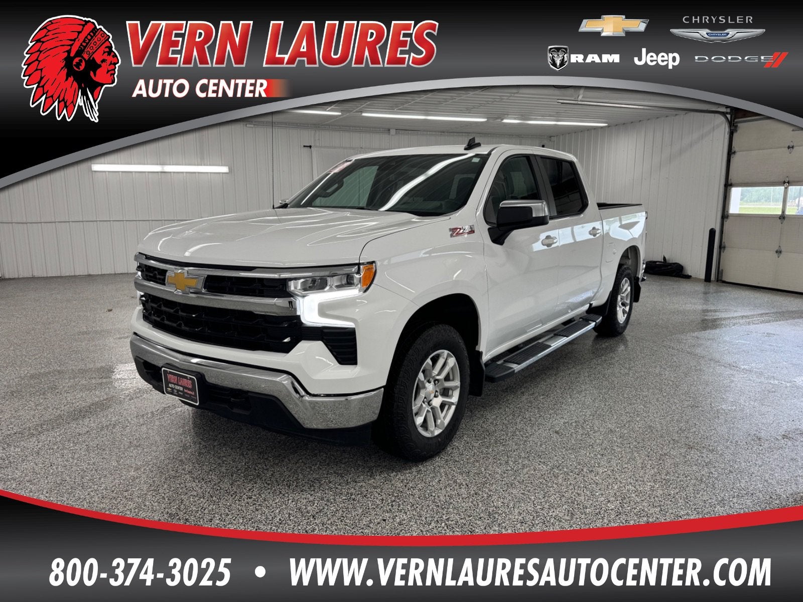 Summit White 2023 Chevrolet Silverado 1500 Pickup Truck Four-Wheel Drive Automatic