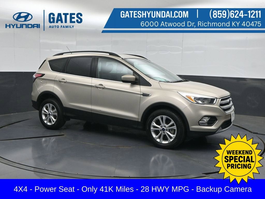 White Gold Metallic 2018 Ford Escape SUV / Crossover All-Wheel Drive 6-Speed Automatic