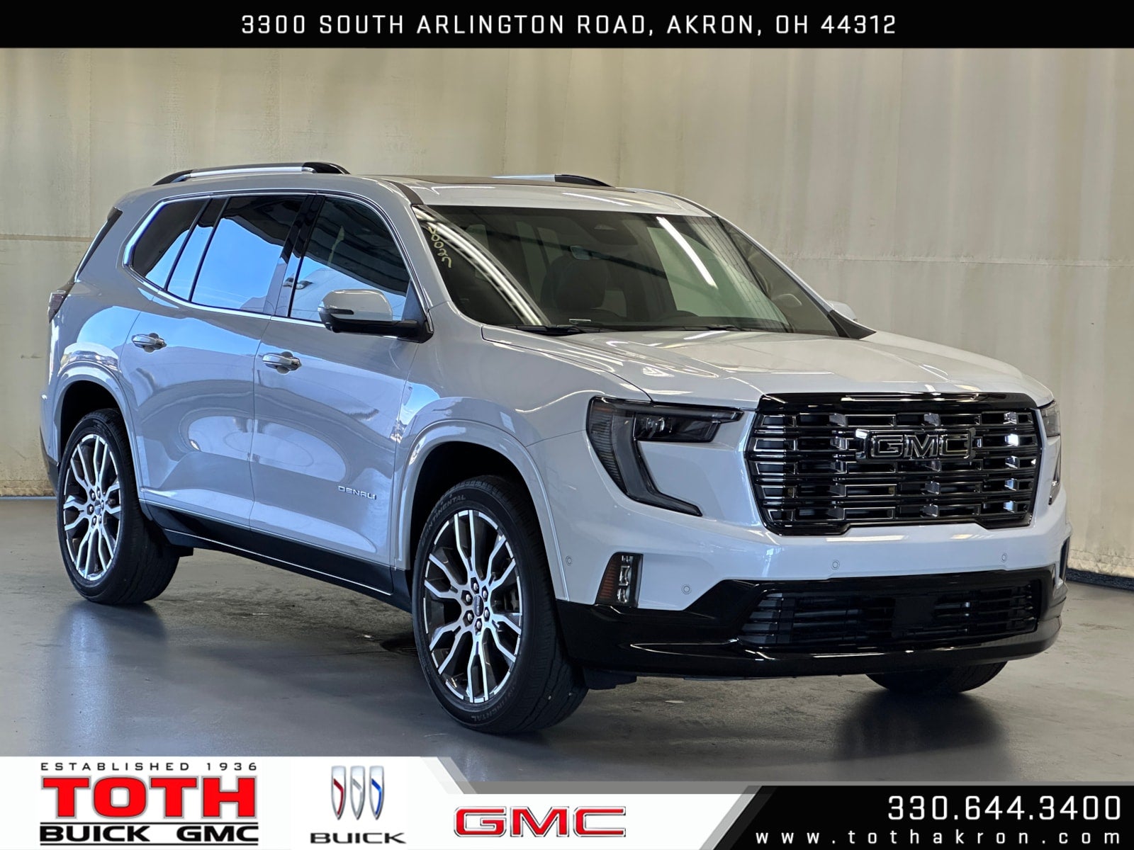Glacier White Tricoat 2027 GMC Acadia SUV / Crossover Four-Wheel Drive Automatic