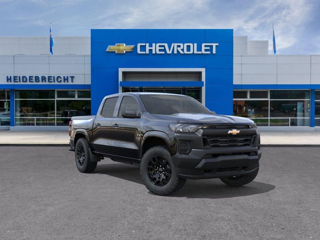 Black 2026 Chevrolet Colorado Work Truck Crew Cab 4WD Pickup Truck Four-Wheel Drive Automatic