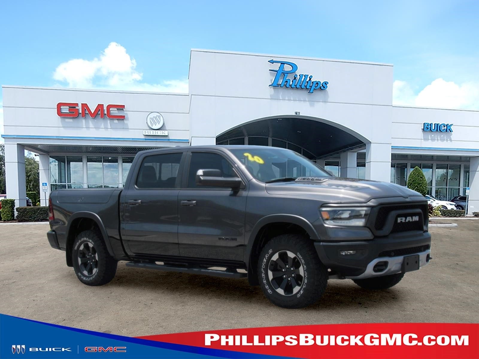 Silver 2020 RAM 1500 Pickup Truck Four-Wheel Drive Automatic