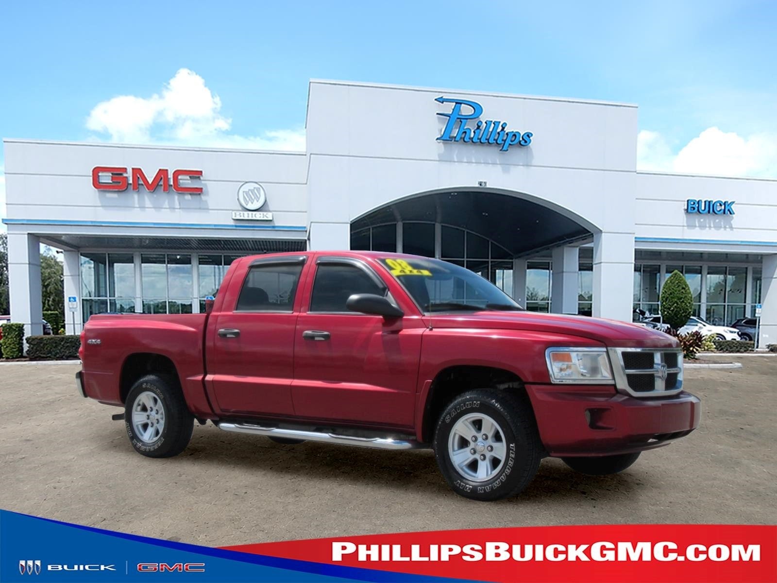 Inferno Red Crystal Pearlcoat 2008 Dodge Dakota Pickup Truck Four-Wheel Drive Automatic