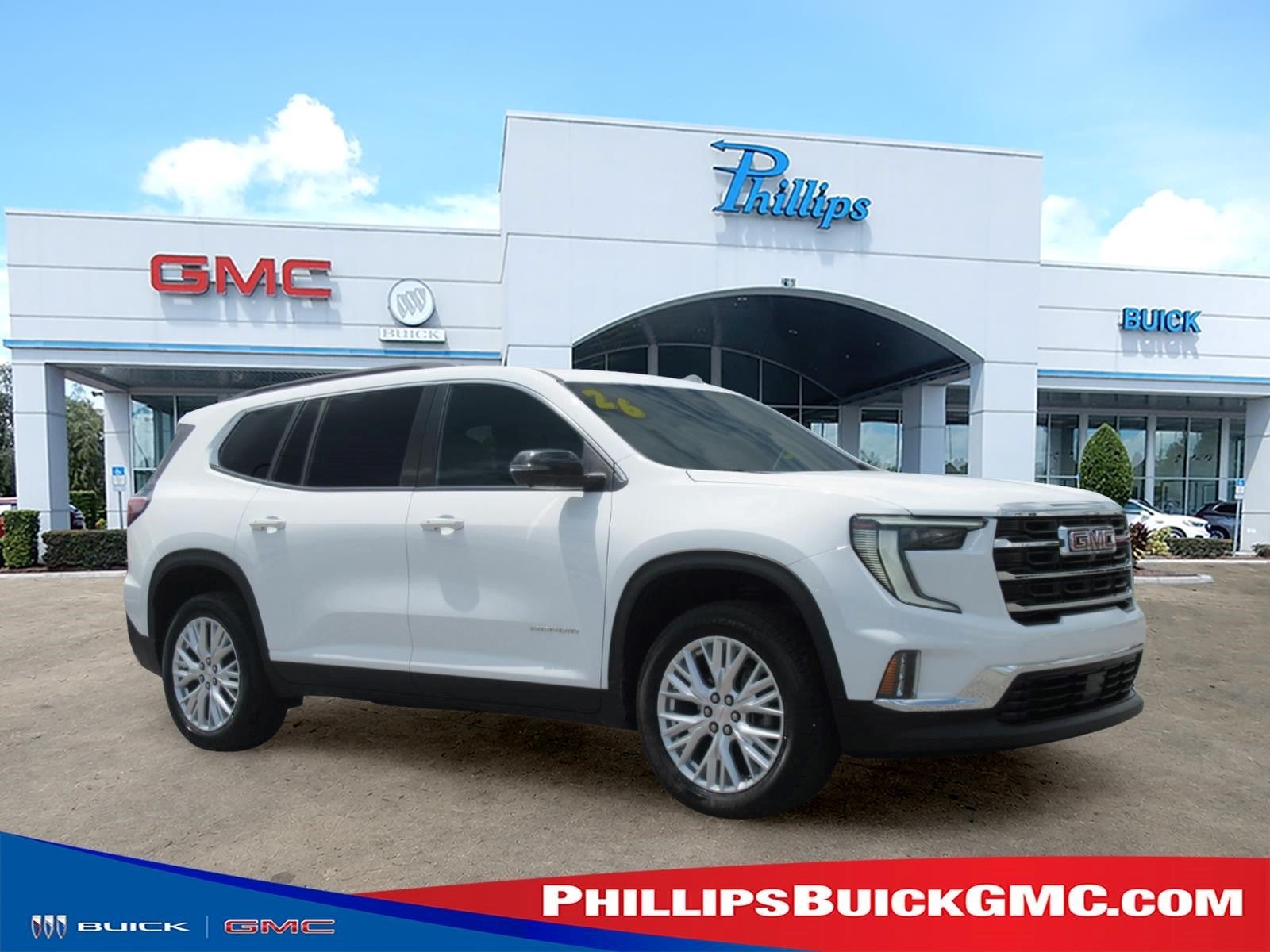 Summit White 2026 GMC Acadia SUV / Crossover Front-Wheel Drive Automatic
