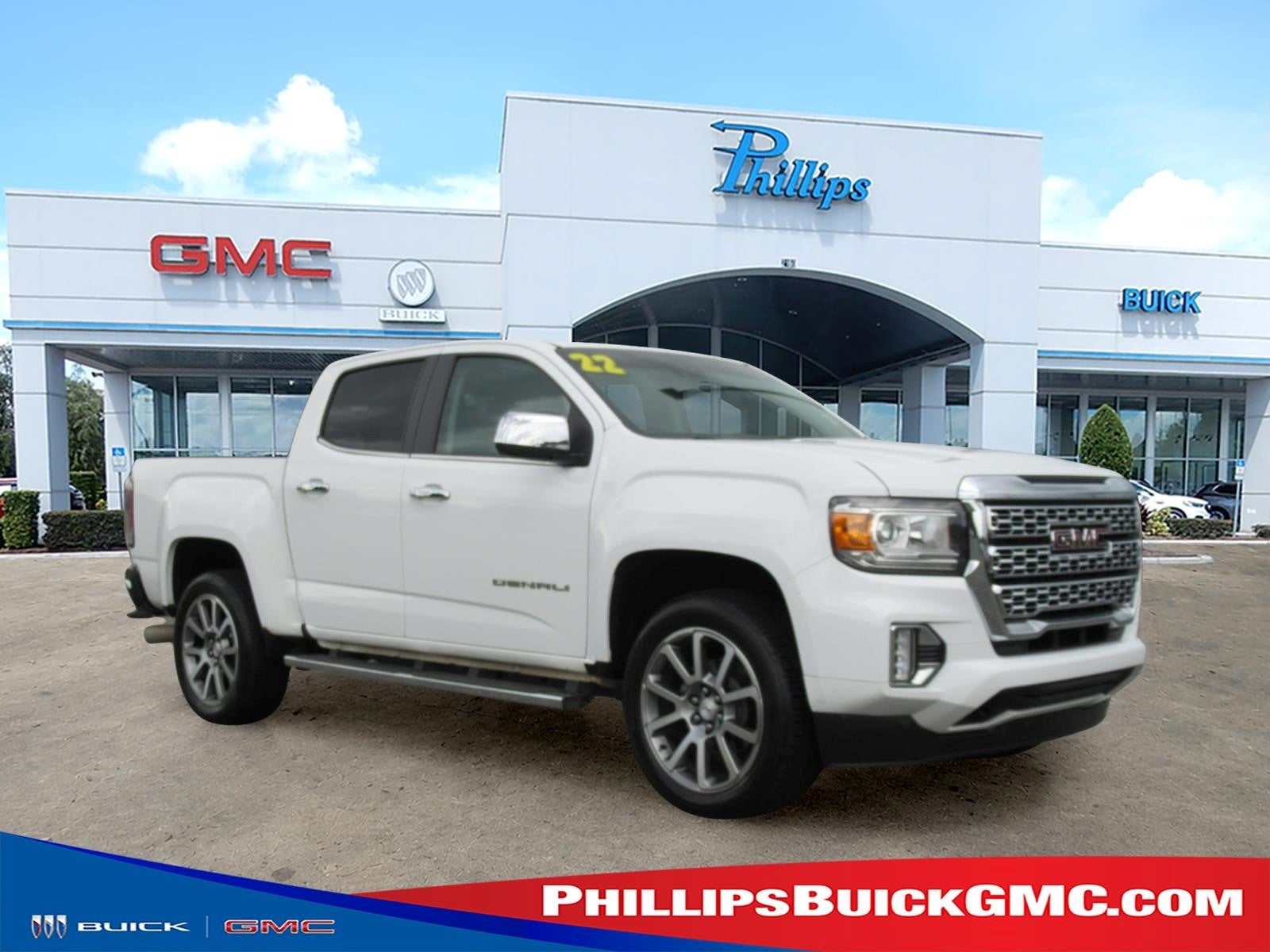 Summit White 2022 GMC Canyon Pickup Truck Four-Wheel Drive Automatic