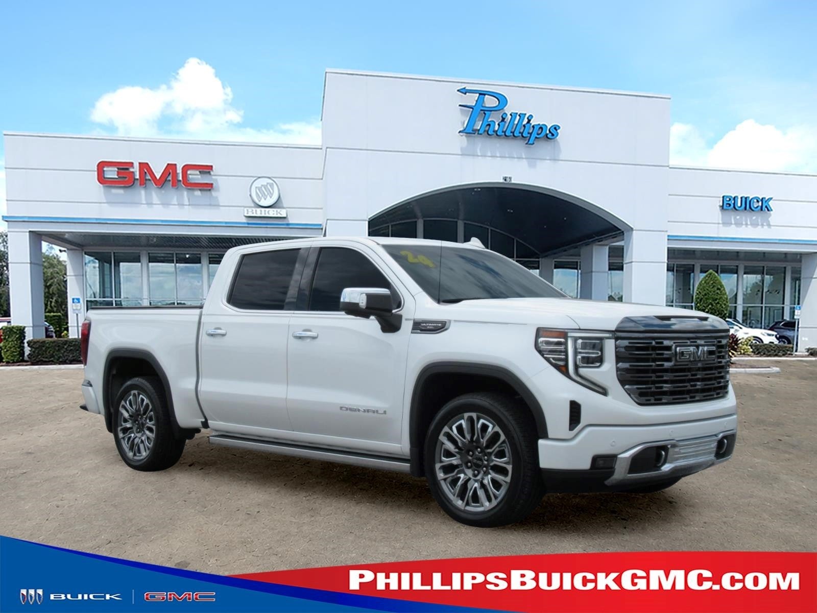 White Frost Tricoat 2024 GMC Sierra 1500 Pickup Truck Four-Wheel Drive Automatic