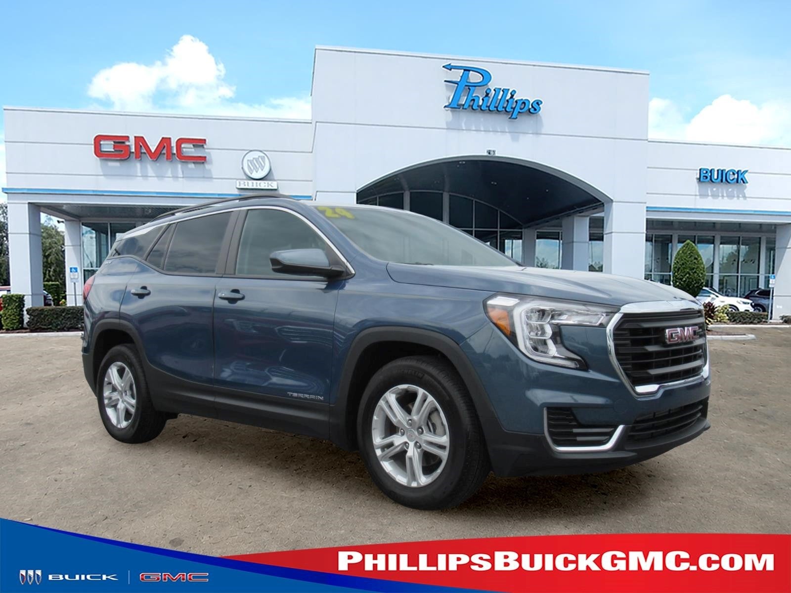 Downpour Metallic 2024 GMC Terrain SUV / Crossover Front-Wheel Drive Automatic