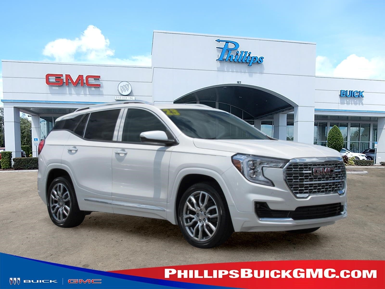 White Frost Tricoat 2023 GMC Terrain Denali AWD SUV / Crossover All-Wheel Drive Automatic