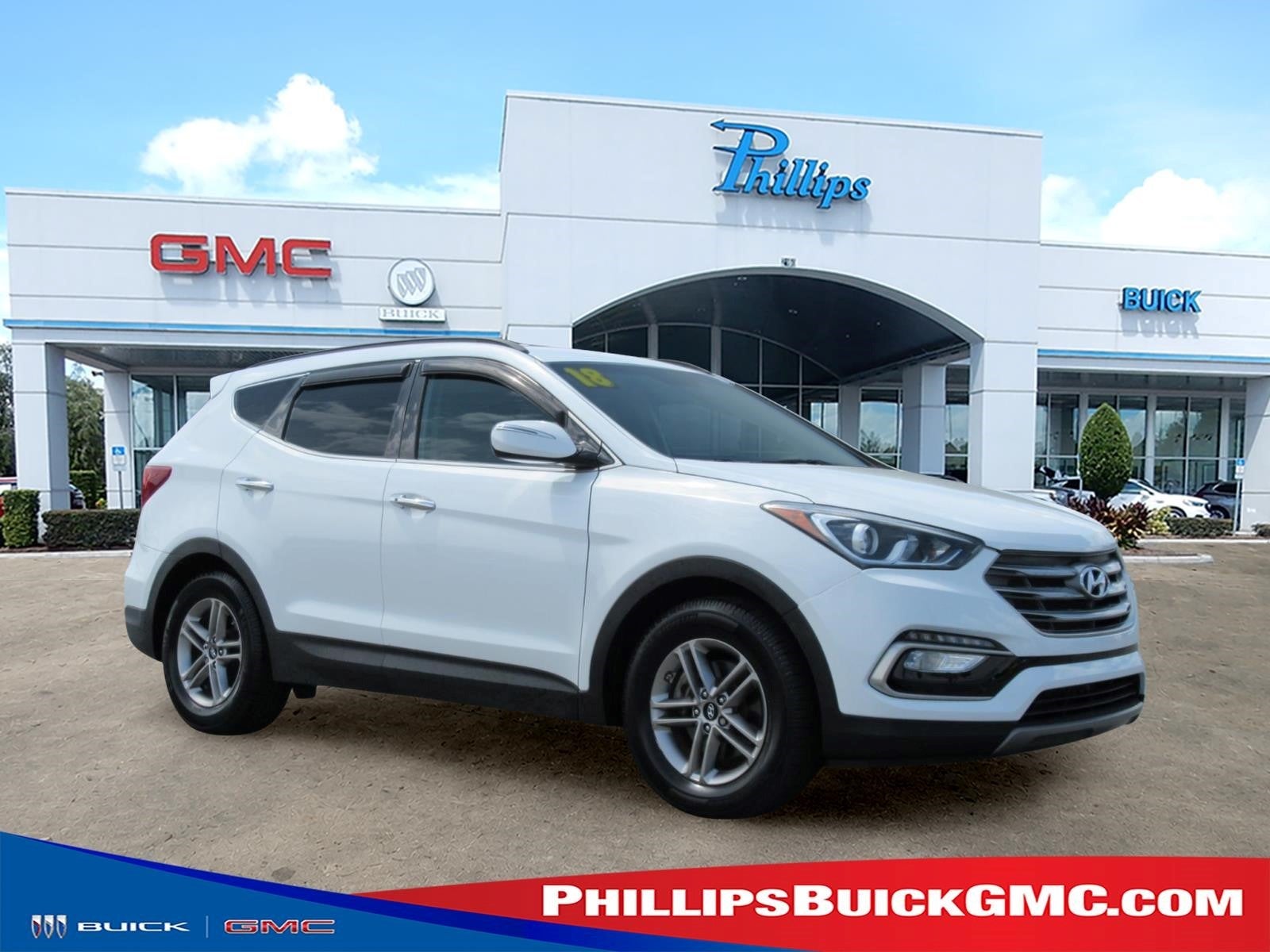 Pearl White 2018 Hyundai Santa Fe Sport SUV / Crossover Front-Wheel Drive Automatic