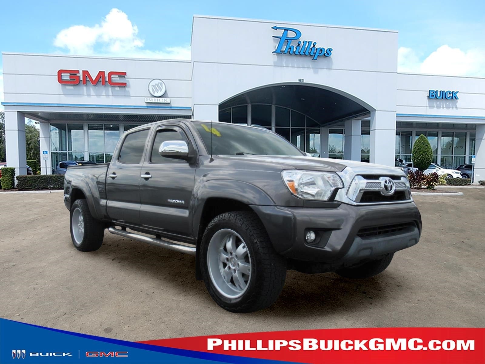 Magnetic Gray Metallic 2014 Toyota Tacoma PreRunner Double Cab V6 SB Pickup Truck 4X2 Automatic