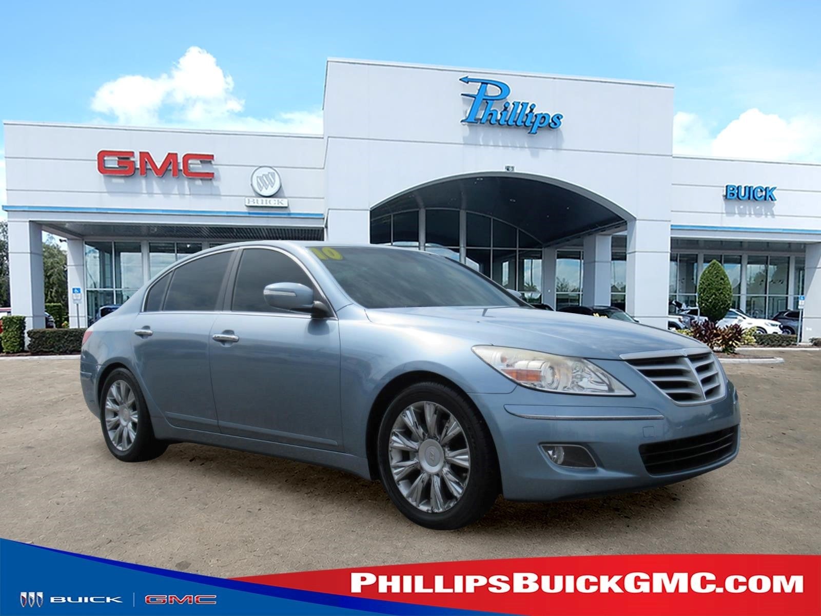 Sterling Blue Metallic 2010 Hyundai Genesis Sedan Rear-Wheel Drive Automatic