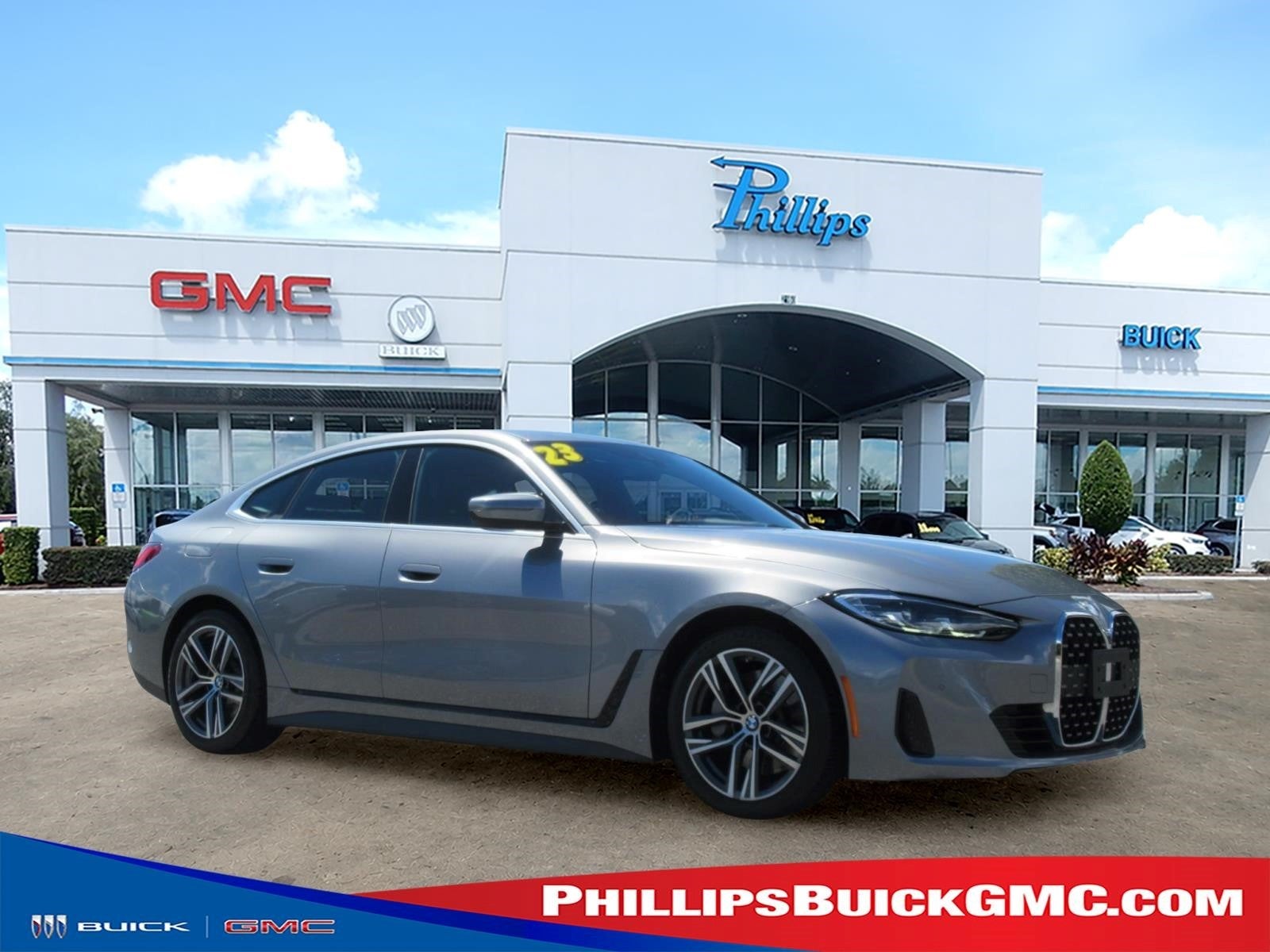 Gray 2023 BMW 4 Series Sedan All-Wheel Drive Automatic