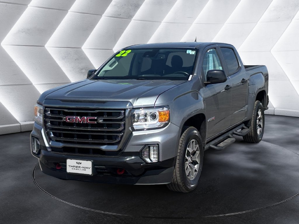 Gray (Satin Steel Metallic) 2022 GMC Canyon Pickup Truck Four-Wheel Drive Automatic