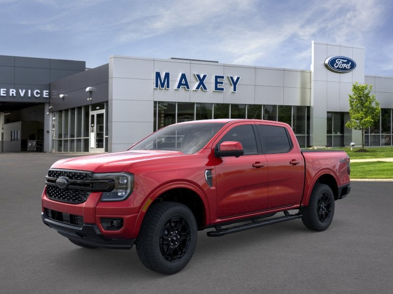 Ruby Red Metallic Tinted Clearcoat 2026 Ford Ranger Lariat SuperCrew 4WD Pickup Truck Four-Wheel Drive Automatic