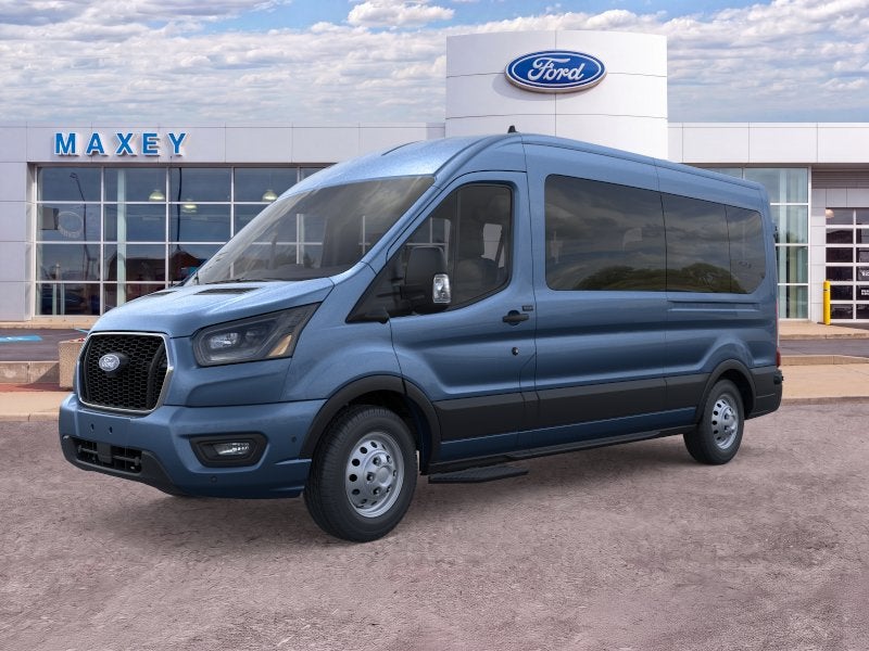 Blue Metallic 2026 Ford Transit Passenger Van All-Wheel Drive 
