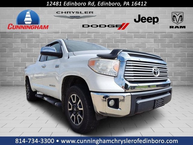 Super White 2015 Toyota Tundra Pickup Truck Four-Wheel Drive Automatic