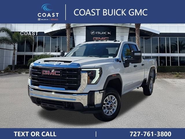 Summit White 2026 GMC Sierra 2500HD Pro Double Cab 4WD Pickup Truck Four-Wheel Drive Automatic