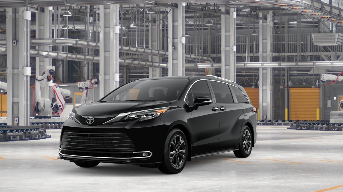 Midnight Black Metallic 2026 Toyota Sienna Minivan All-Wheel Drive Continuously Variable Transmission