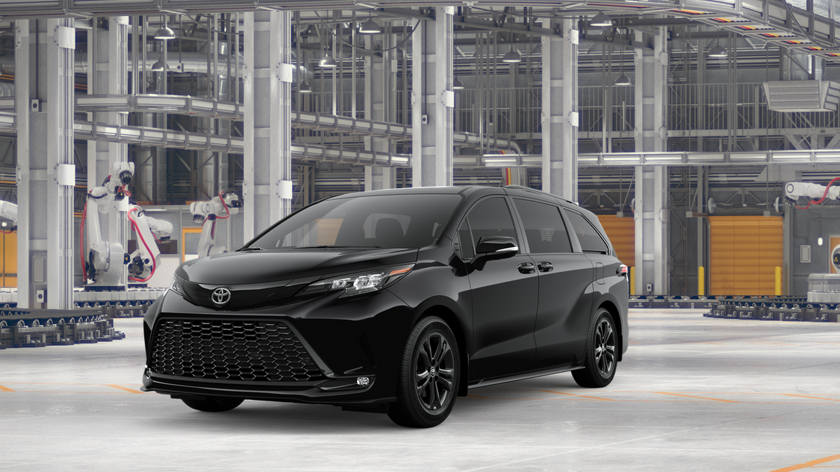 Midnight Black Metallic 2026 Toyota Sienna Minivan All-Wheel Drive Continuously Variable Transmission