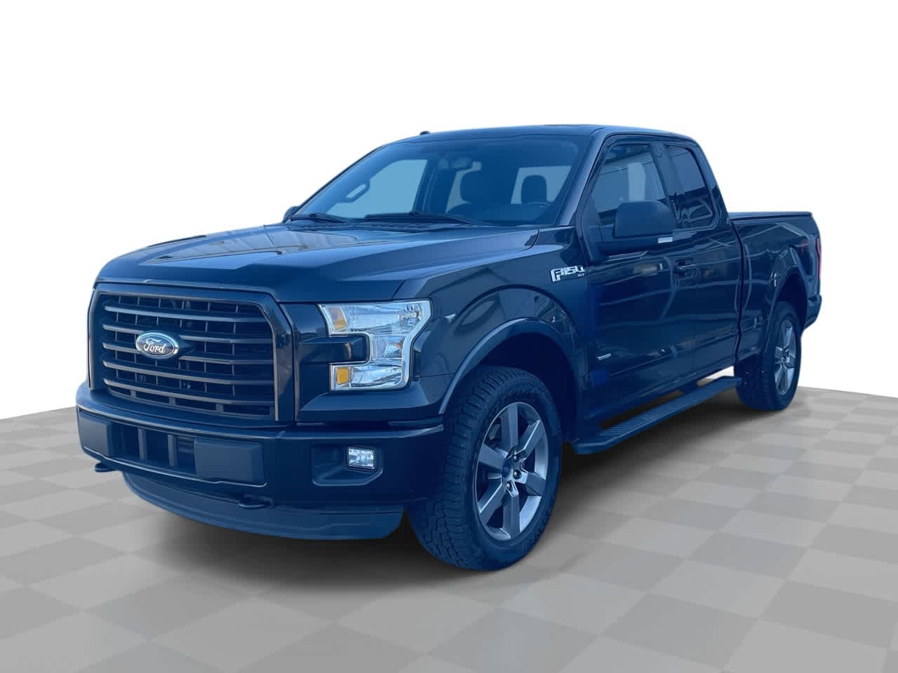 Black 2015 Ford F-150 Pickup Truck Four-Wheel Drive 