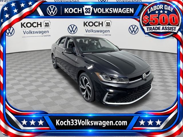 Deep Black Pearl 2026 Volkswagen Jetta Sedan Front-Wheel Drive 8-Speed Automatic