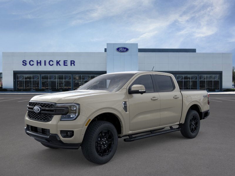 Desert Sand 2025 Ford Ranger Lariat SuperCrew 4WD Pickup Truck Four-Wheel Drive Automatic