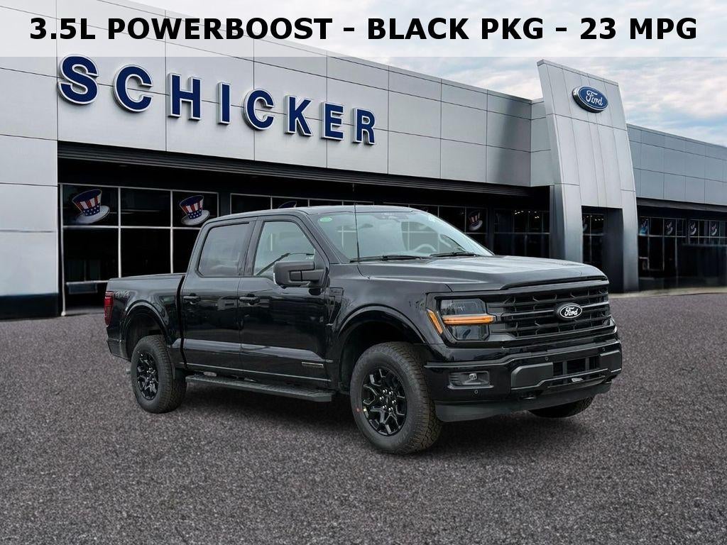 Agate Black Metallic 2025 Ford F-150 XLT SuperCrew 4WD Pickup Truck Four-Wheel Drive Automatic