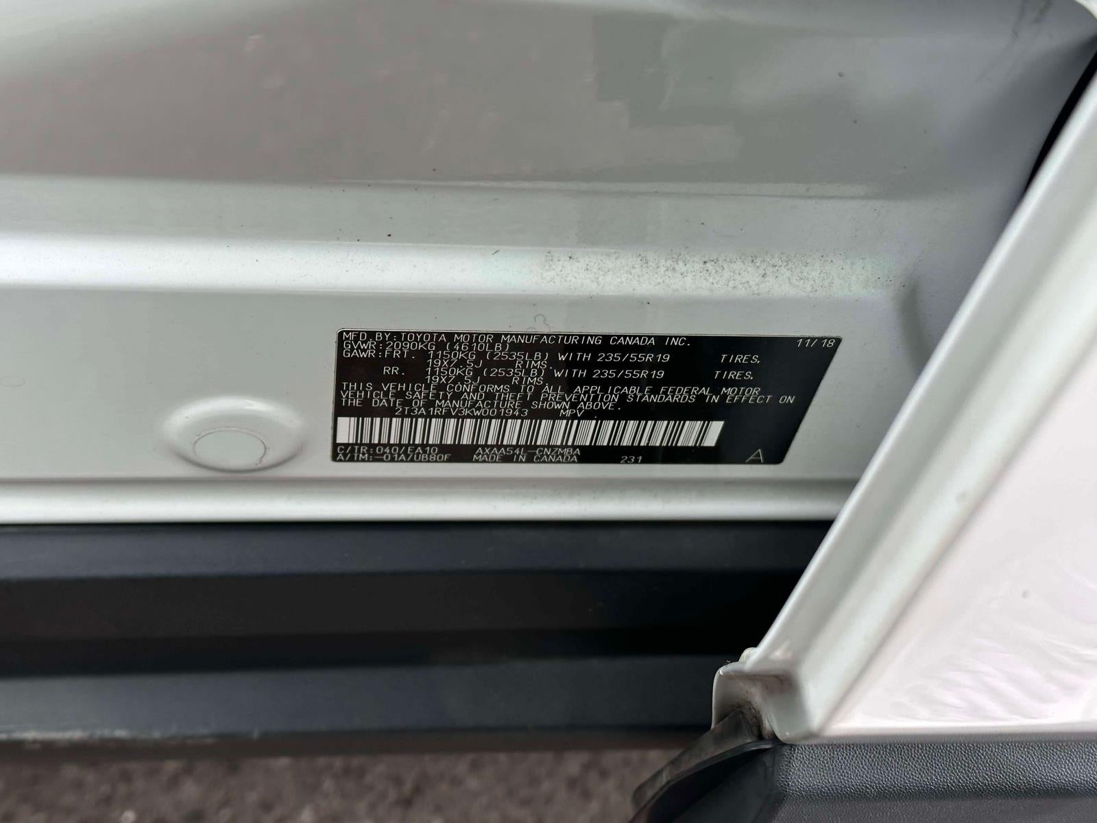 2019 Toyota RAV4 XLE Premium AWD (Natl)