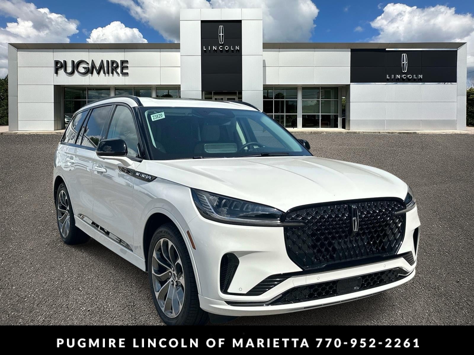 Pristine White Metallic Tri-Coat 2026 Lincoln Aviator SUV / Crossover Rear-Wheel Drive Automatic