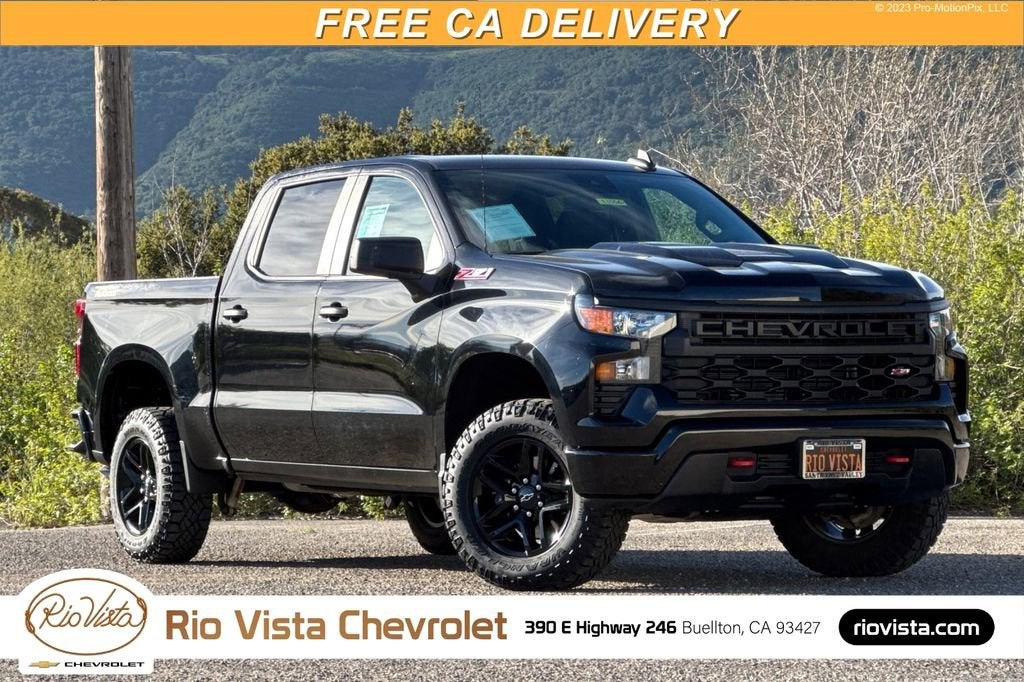 Black 2023 Chevrolet Silverado 1500 Pickup Truck Four-Wheel Drive Automatic
