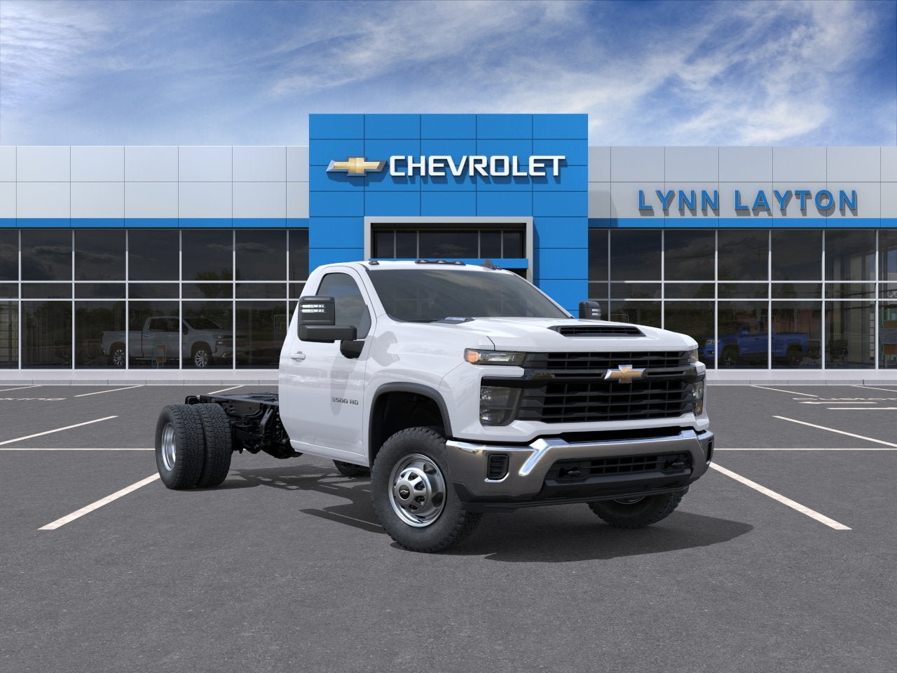 Summit White 2026 Chevrolet Silverado 3500HD Chassis Work Truck Regular Cab 4WD Pickup Truck Four-Wheel Drive Automatic