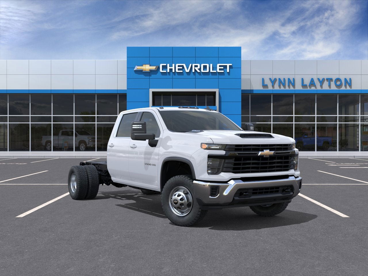 Summit White 2026 Chevrolet Silverado 3500HD Chassis Pickup Truck Four-Wheel Drive Automatic