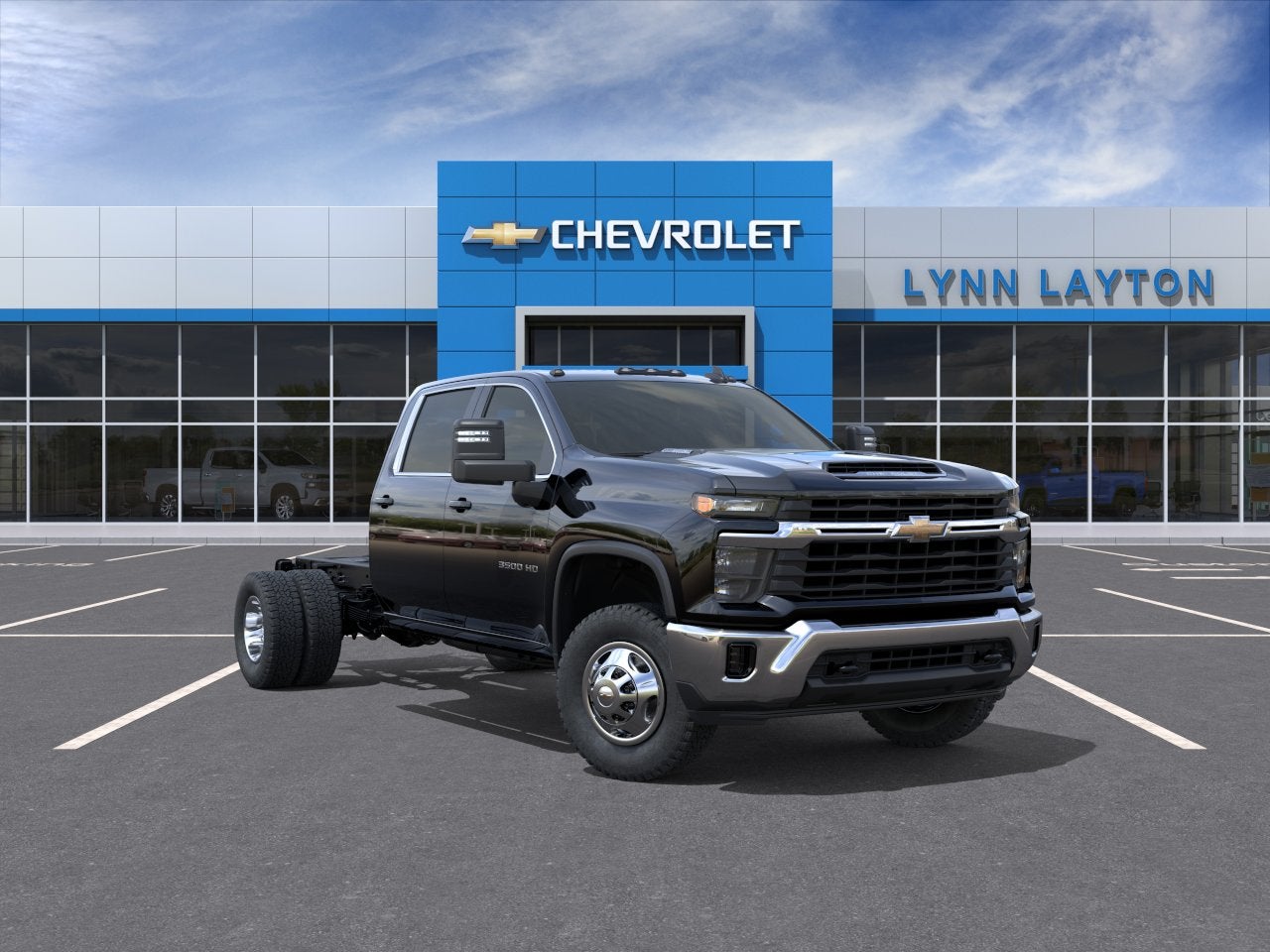 Black 2026 Chevrolet Silverado 3500HD Chassis LT Crew Cab 4WD Pickup Truck Four-Wheel Drive Automatic