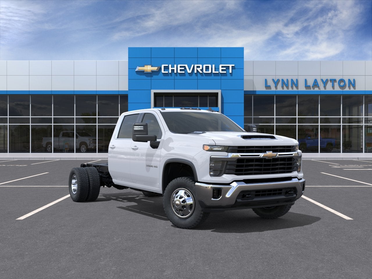 Summit White 2026 Chevrolet Silverado 3500HD Chassis LT Crew Cab 4WD Pickup Truck Four-Wheel Drive Automatic
