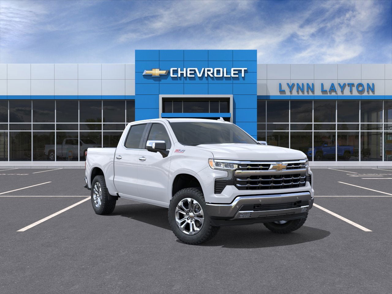 Summit White 2026 Chevrolet Silverado 1500 LTZ Crew Cab 4WD Pickup Truck Four-Wheel Drive Automatic