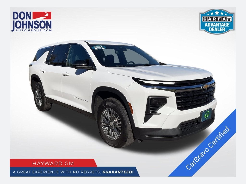 Summit White 2024 Chevrolet Traverse SUV / Crossover Four-Wheel Drive Automatic
