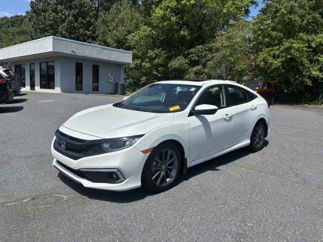 Gray (Platinum White Pe) 2021 Honda Civic Sedan Front-Wheel Drive 