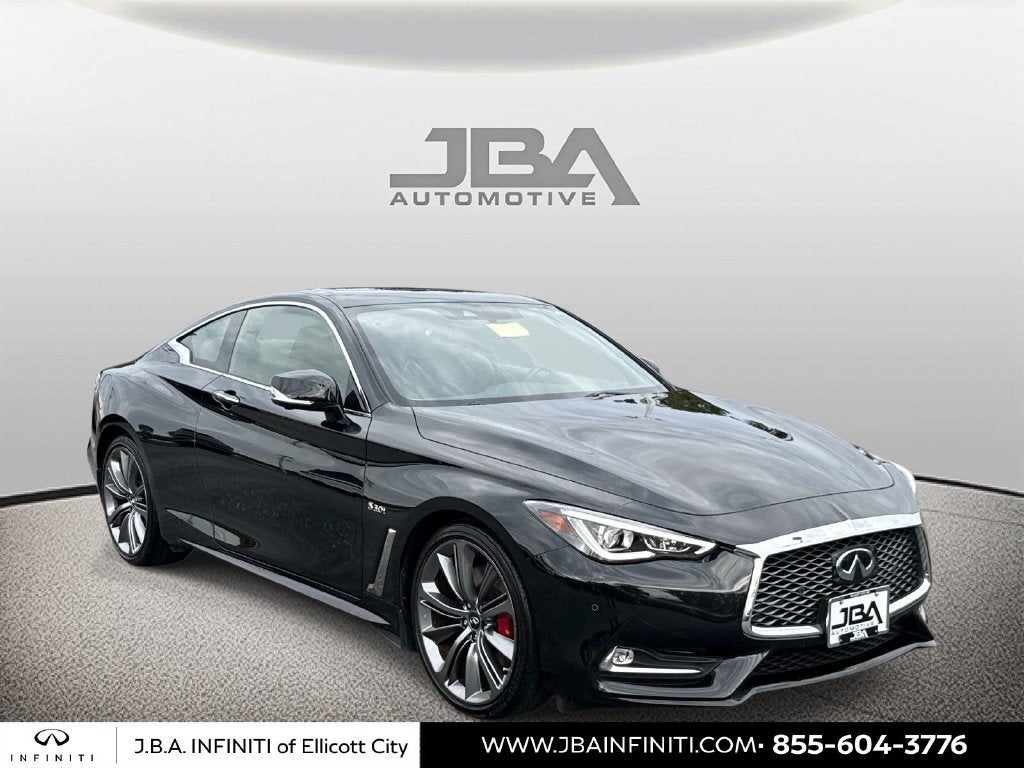 Midnight Black 2018 INFINITI Q60 Coupe All-Wheel Drive 7-Speed Automatic
